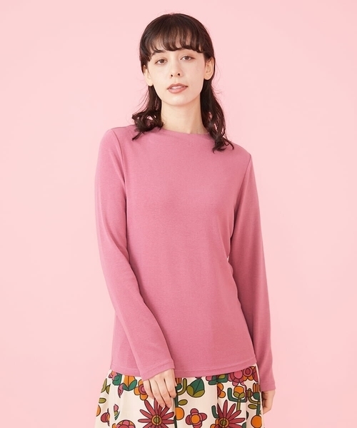 Jocomomola（ホコモモラ）の「30color ボトルネックカットソー（Tシャツ/カットソー・レディース・アイボリー/ブラック/スモークピンク/ライトブルー/ブルーグリーン/ピンク/レッド/グリーン/ボルドー/マスタード/ミント/パープル/ネイビー/ライトパープル/ベージュ・40）」の12枚目の写真