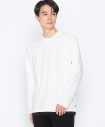 エッセンシャルコットン フェイクレイヤード ロングスリーブ ジャケットTシャツ