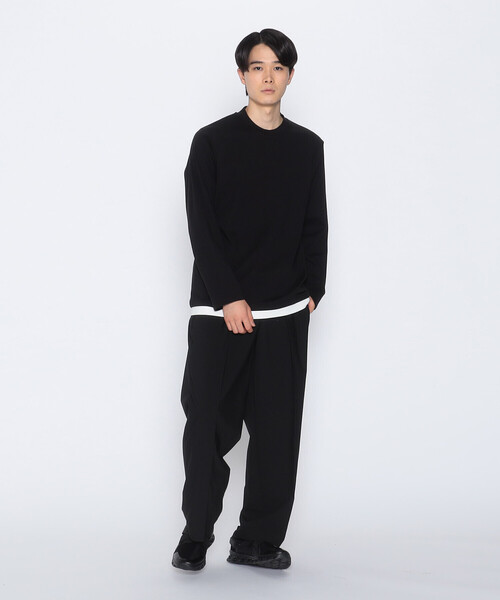 COMME CA ISM(コムサイズム)の「エッセンシャルコットン フェイクレイヤード ロングスリーブ ジャケットTシャツ(Tシャツ/カットソー・メンズ・ブルー/ブラック/チャコール/ホワイト・M/L/XL)」の7枚目の写真