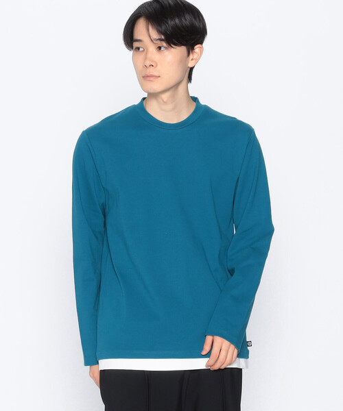 COMME CA ISM(コムサイズム)の「エッセンシャルコットン フェイクレイヤード ロングスリーブ ジャケットTシャツ(Tシャツ/カットソー・メンズ・ブルー/ブラック/チャコール/ホワイト・M/L/XL)」の11枚目の写真