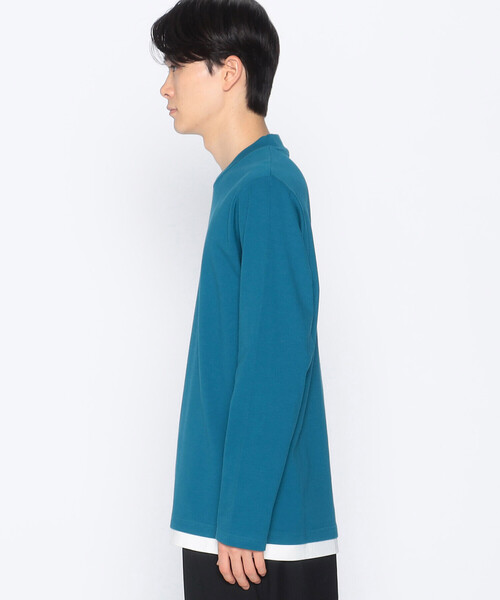 COMME CA ISM(コムサイズム)の「エッセンシャルコットン フェイクレイヤード ロングスリーブ ジャケットTシャツ(Tシャツ/カットソー・メンズ・ブルー/ブラック/チャコール/ホワイト・M/L/XL)」の13枚目の写真