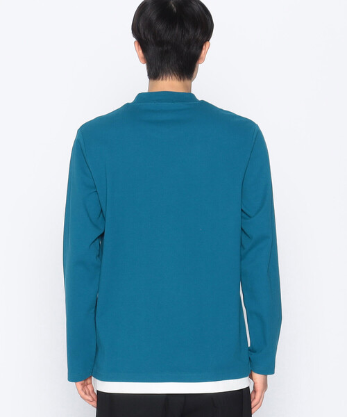 COMME CA ISM(コムサイズム)の「エッセンシャルコットン フェイクレイヤード ロングスリーブ ジャケットTシャツ(Tシャツ/カットソー・メンズ・ブルー/ブラック/チャコール/ホワイト・M/L/XL)」の14枚目の写真