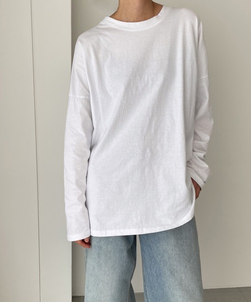 CANAL JEAN（キャナルジーン）の「El mar　BASICオーバーサイズロングTシャツ（Tシャツ/カットソー・レディース・ホワイト・ONE SIZE）」の2枚目の写真