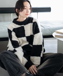 WEGO | WEGO/【23年秋冬新作】幾何学柄ニットプルオーバー(ニット/セーター)