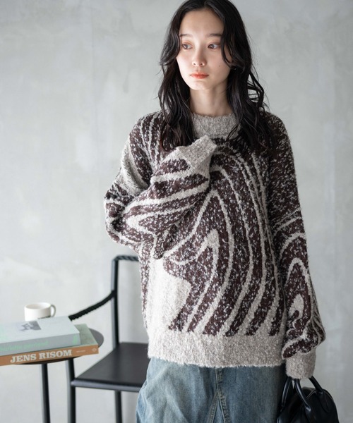 WEGO（ウィゴー）の「WEGO/幾何学柄ニットプルオーバー（ニット/セーター・レディース・その他1/その他2/その他3・FREE）」の12枚目の写真