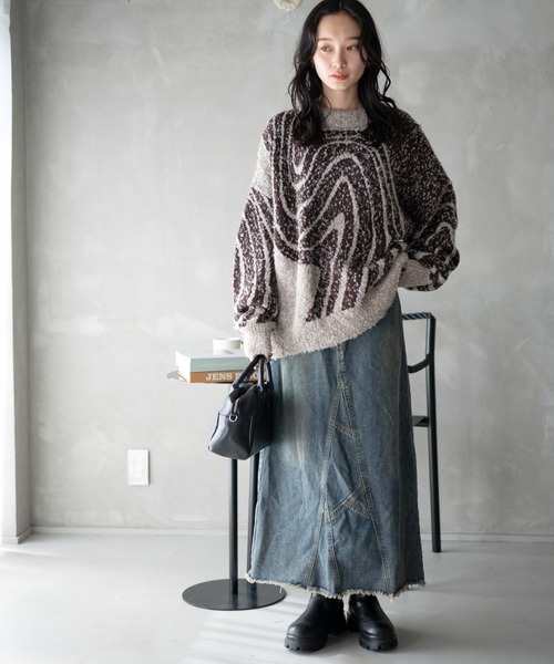 WEGO（ウィゴー）の「WEGO/幾何学柄ニットプルオーバー（ニット/セーター・レディース・その他1/その他2/その他3・FREE）」の8枚目の写真