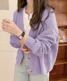ドロップショルダーカーディガン