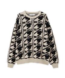 DANKE SCHON | DankeSchon/ダンケシェーン/PREMIUM COTTON CHIDORI CREWNECK KNIT/千鳥クルーネックニット(ニット/セーター)