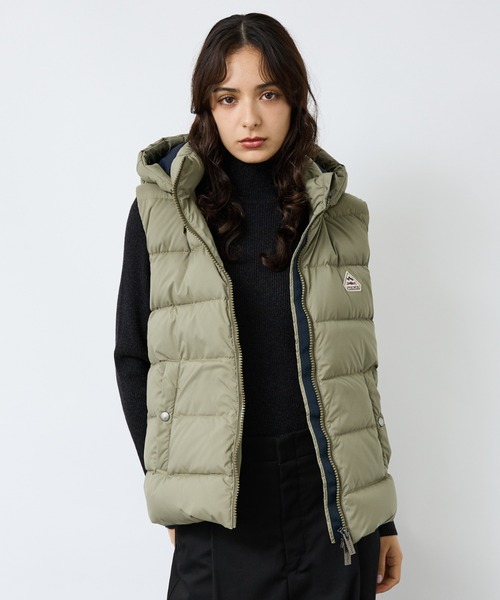 Pyrenex（ピレネックス）の「【PYRENEX / ピレネックス】SPOUTNIC VEST HOODE / スプートニック ダウンベスト（ダウンベスト・レディース・ブラック/ネイビー/グレイッシュベージュ/カーキ・38/40/42/36）」の5枚目の写真