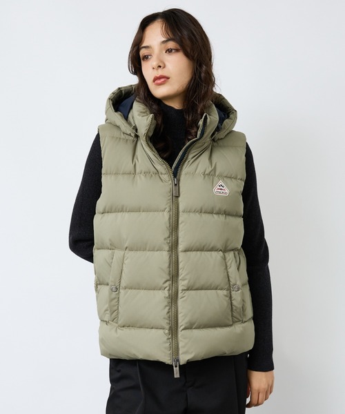 Pyrenex（ピレネックス）の「【PYRENEX / ピレネックス】SPOUTNIC VEST HOODE / スプートニック ダウンベスト（ダウンベスト・レディース・ブラック/ネイビー/グレイッシュベージュ/カーキ・38/40/42/36）」の9枚目の写真