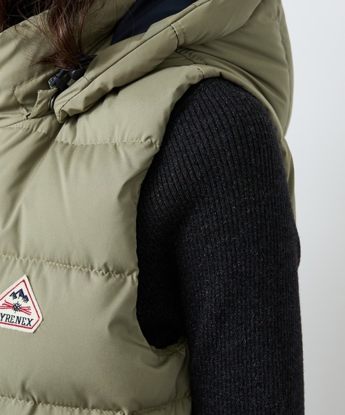 Pyrenex（ピレネックス）の「【PYRENEX / ピレネックス】SPOUTNIC VEST HOODE / スプートニック ダウンベスト（ダウンベスト・レディース・ブラック/ネイビー/グレイッシュベージュ/カーキ・38/40/42/36）」の15枚目の写真