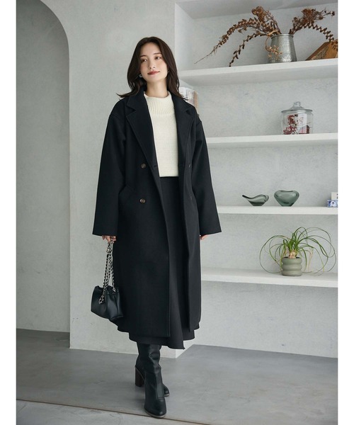 fifth(フィフス)の「ダブルチェスターコート(チェスターコート・レディース・ベージュ/ブラック・M)」の14枚目の写真