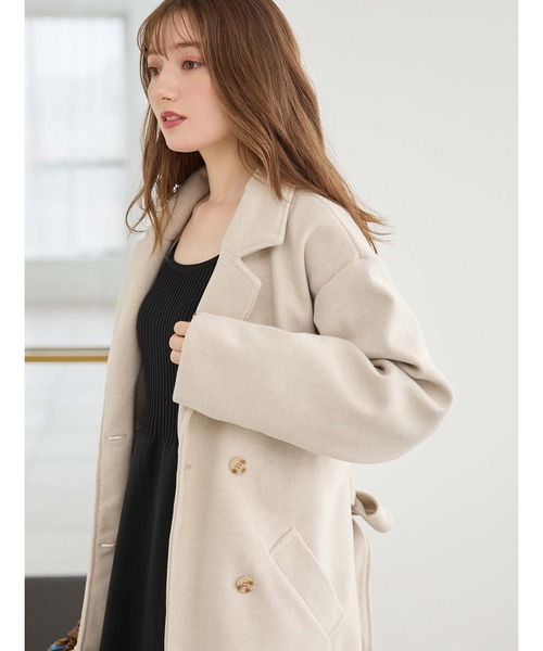 fifth(フィフス)の「ダブルチェスターコート(チェスターコート・レディース・ベージュ/ブラック・M)」の11枚目の写真