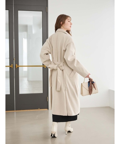 fifth(フィフス)の「ダブルチェスターコート(チェスターコート・レディース・ベージュ/ブラック・M)」の5枚目の写真