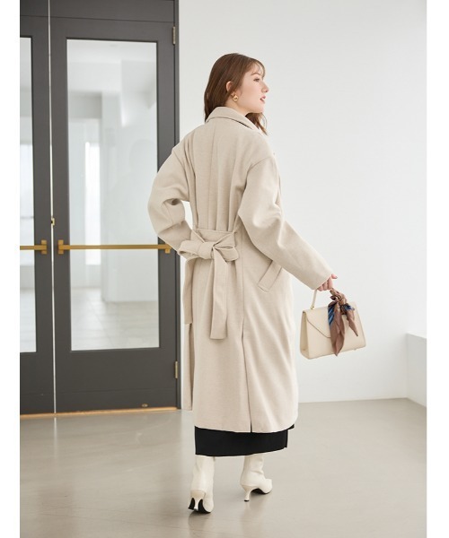 fifth(フィフス)の「ダブルチェスターコート(チェスターコート・レディース・ベージュ/ブラック・M)」の8枚目の写真