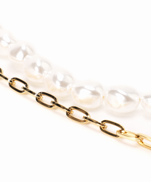 HASHIBAMI（ハシバミ）の「≪追加≫【HASHIBAMI / ハシバミ】別注パールチェーンモバイルストラップ（スマホグッズ・レディース・ゴールド・FREE）」の3枚目の写真