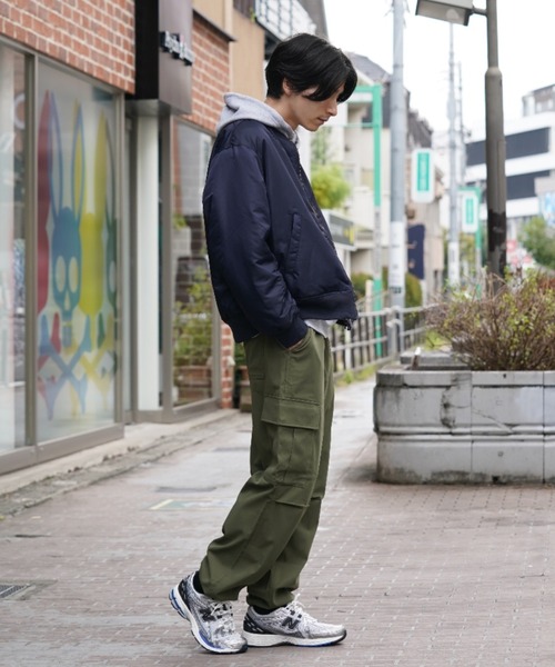 NAVY（ネイビー）の「リバーシブルMA-1ミリタリーブルゾン（MA-1・メンズ・ネイビー/カーキ/ブラック・M/L/XL）」の22枚目の写真