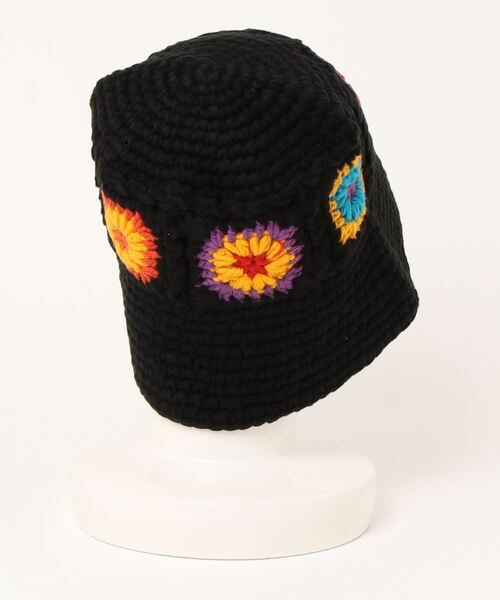 Revo.（レボ）の「クロシェモチーフ  花柄 フラワー かぎ編み ニットハット（ハット・レディース・ブラウン/ブラック/アイボリー・FREE）」の4枚目の写真