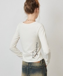 韓国 CRANK トップス Basic knit long sleeve top BASIC KNIT LONG SLEEVE TOP_BLACK - CRANK
