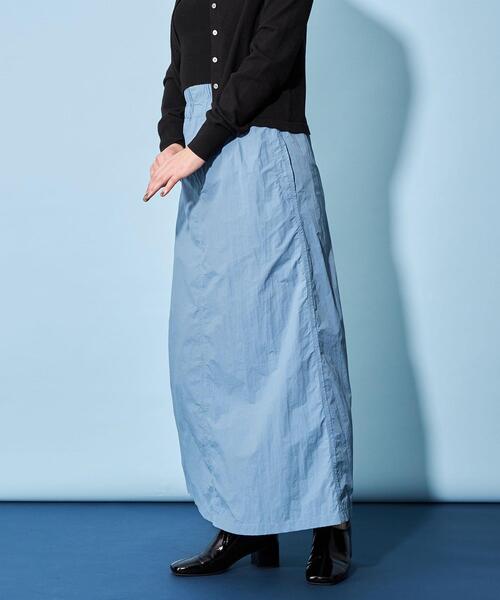 CITEN（シテン）の「＜CITEN＞シャカシャカ シンプル マキシスカート（スカート・レディース・コバルトブルー/ブラック・S/M）」の3枚目の写真