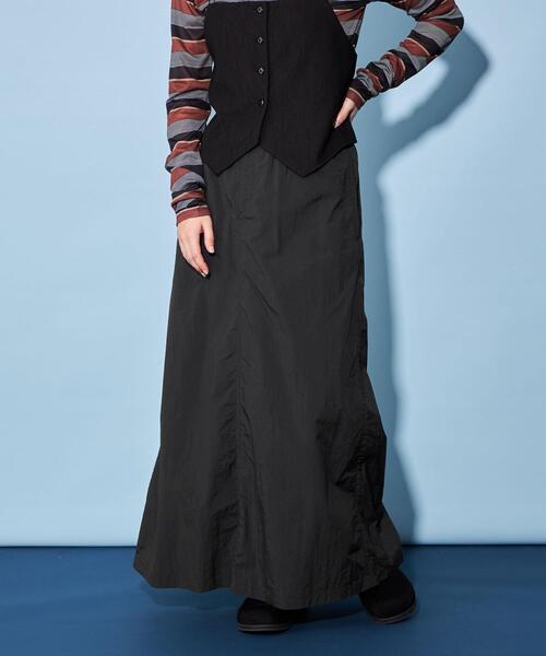 CITEN（シテン）の「＜CITEN＞シャカシャカ シンプル マキシスカート（スカート・レディース・コバルトブルー/ブラック・S/M）」の10枚目の写真