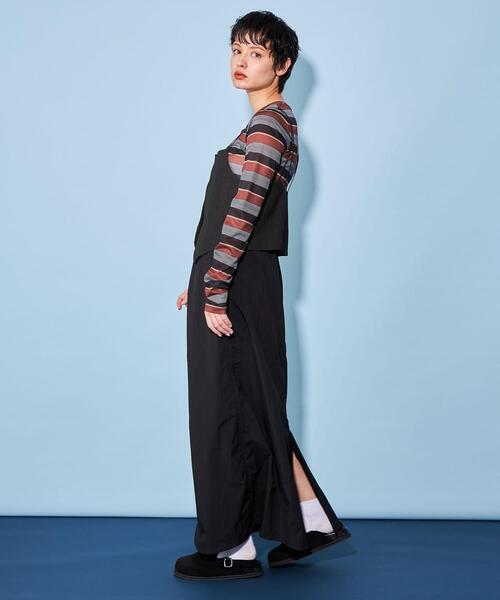 CITEN（シテン）の「＜CITEN＞シャカシャカ シンプル マキシスカート（スカート・レディース・コバルトブルー/ブラック・S/M）」の11枚目の写真