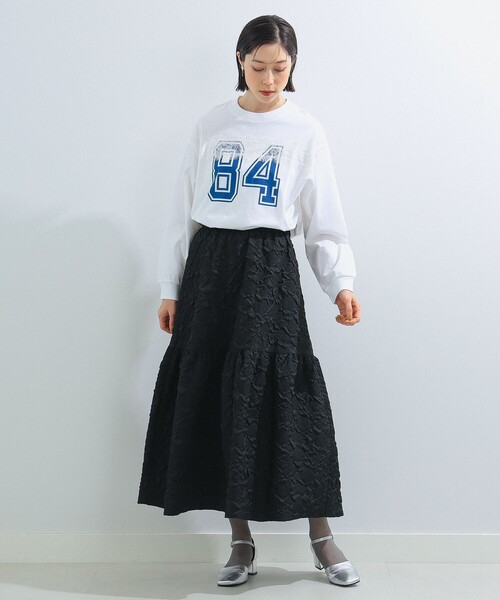 Ray BEAMS（レイビームス）の「Ray BEAMS / ナンバー ロゴ ヨーク Ｔシャツ（Tシャツ/カットソー・レディース・ホワイト/チャコールグレー・ONE SIZE）」の3枚目の写真