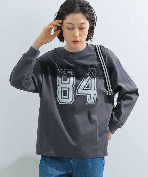 Ray BEAMS（レイビームス）の「Ray BEAMS / ナンバー ロゴ ヨーク Ｔシャツ（Tシャツ/カットソー・レディース・ホワイト/チャコールグレー・ONE SIZE）」の11枚目の写真