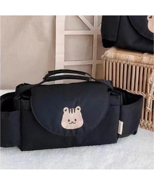 lit.Cy(リットシー)の「大容量 ベビーカーバッグ オーガナイザー(ベビーカー/ベビーカー用品・レディース・ブラック系その他/ブラック/ホワイト系その他/オフホワイト・FREE)」の4枚目の写真