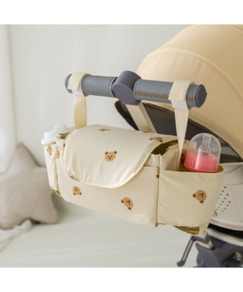 lit.Cy(リットシー)の「大容量 ベビーカーバッグ オーガナイザー(ベビーカー/ベビーカー用品・レディース・ブラック系その他/ブラック/ホワイト系その他/オフホワイト・FREE)」の1枚目の写真