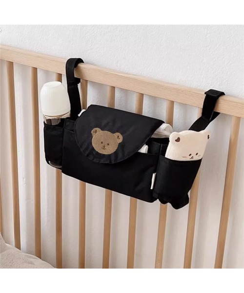 lit.Cy(リットシー)の「大容量 ベビーカーバッグ オーガナイザー(ベビーカー/ベビーカー用品・レディース・ブラック系その他/ブラック/ホワイト系その他/オフホワイト・FREE)」の3枚目の写真