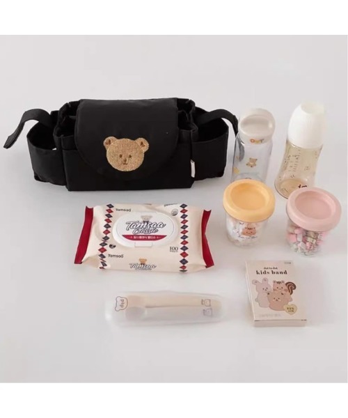 lit.Cy(リットシー)の「大容量 ベビーカーバッグ オーガナイザー(ベビーカー/ベビーカー用品・レディース・ブラック系その他/ブラック/ホワイト系その他/オフホワイト・FREE)」の9枚目の写真