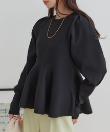 VIS | 【洗える】ペプラムニットプルオーバー(ニット/セーター)