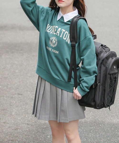 Honeys（ハニーズ）の「ミニプリーツスカート（スカート・レディース・杢グレー/アイボリー/ブラック/ライトグレー・SS/S/M/L/LL）」の19枚目の写真