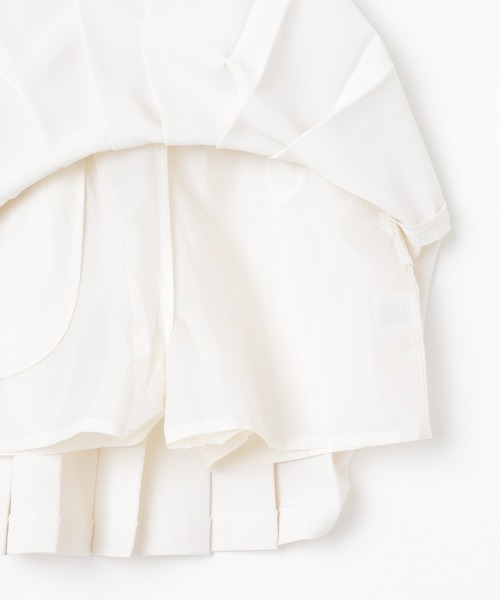 Honeys（ハニーズ）の「ミニプリーツスカート（スカート・レディース・杢グレー/アイボリー/ブラック/ライトグレー・SS/S/M/L/LL）」の5枚目の写真