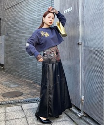 Ameri（アメリ）の「DAILY LIFE SCENERY SHEER TOP（Tシャツ