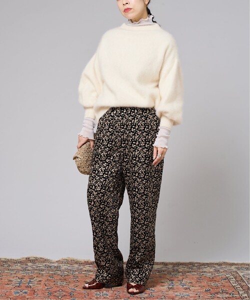 追加》IENA LA BOUCLE ラメチュールハイネックプルオーバー3（Tシャツ