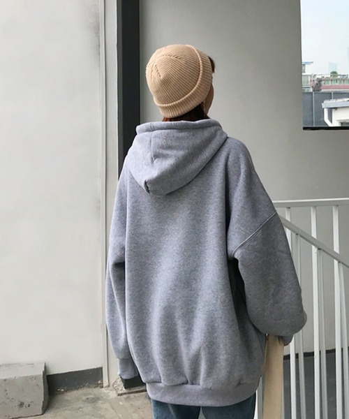 SHEPP(シープ)の「カレッジロゴ プルパーカー(パーカー・レディース・レッド/グレー/ネイビー/ブラック・L/XXL/XL)」の7枚目の写真