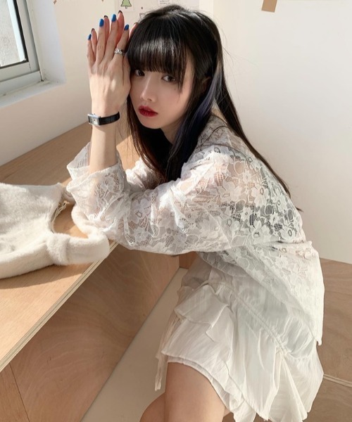 DIAVEL（ディアベル）の「レーストップス（Tシャツ/カットソー・レディース・ホワイト/ブラック・M）」の17枚目の写真