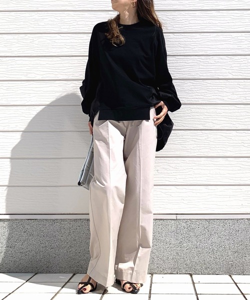 Q（キュー）の「ナイロン混カラーパンツ（その他パンツ・レディース・ピンク/ベージュ・MEDIUM）」の10枚目の写真