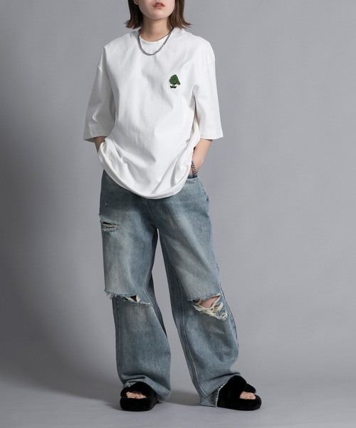 aimoha(アイモハ)の「【aimoha neo】 HEAVY COTTON BONSAI T SHIRT (SS)(Tシャツ/カットソー・メンズ・ブラック/ホワイト/パープル/ブラウン・X-LARGE/XX-LARGE/LARGE/XXX-LARGE)」の15枚目の写真