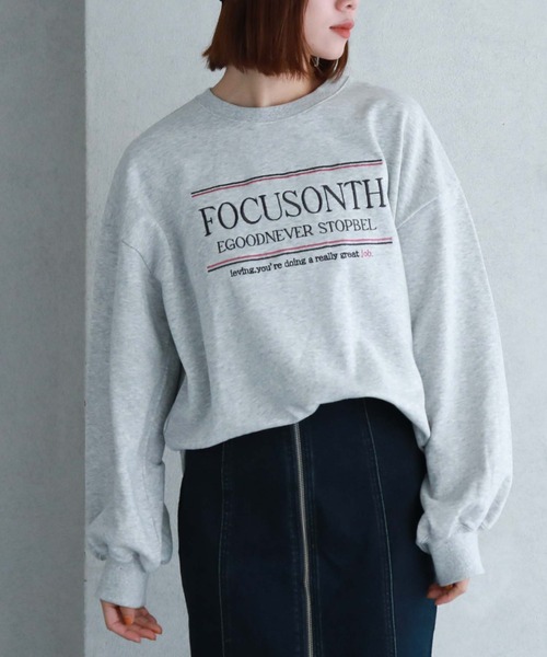 archives（アルシーヴ）の「刺繍ロゴルーズスウェット（スウェット・レディース・ブラック/オフホワイト/グレー・MEDIUM）」の14枚目の写真