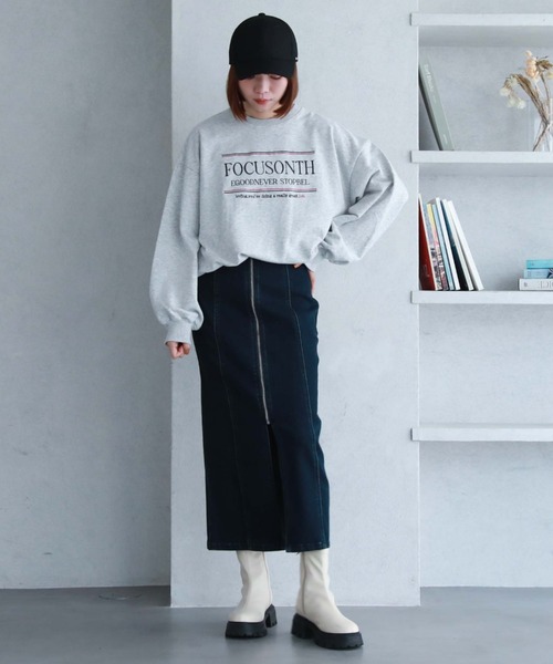 archives（アルシーヴ）の「刺繍ロゴルーズスウェット（スウェット・レディース・ブラック/オフホワイト/グレー・MEDIUM）」の15枚目の写真