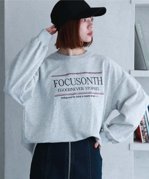 archives（アルシーヴ）の「刺繍ロゴルーズスウェット（スウェット・レディース・ブラック/オフホワイト/グレー・MEDIUM）」の11枚目の写真