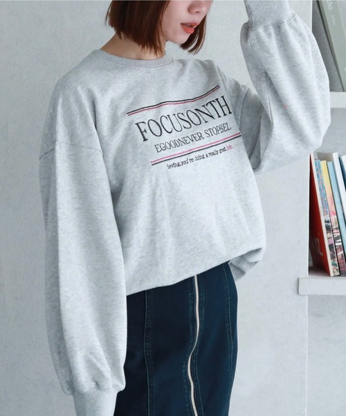 archives（アルシーヴ）の「刺繍ロゴルーズスウェット（スウェット・レディース・ブラック/オフホワイト/グレー・MEDIUM）」の12枚目の写真