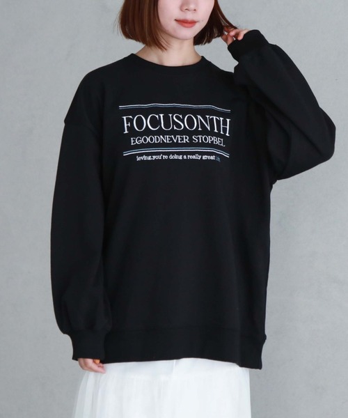 archives（アルシーヴ）の「刺繍ロゴルーズスウェット（スウェット・レディース・ブラック/オフホワイト/グレー・MEDIUM）」の18枚目の写真