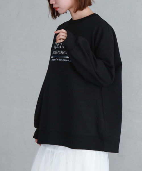 archives（アルシーヴ）の「刺繍ロゴルーズスウェット（スウェット・レディース・ブラック/オフホワイト/グレー・MEDIUM）」の19枚目の写真