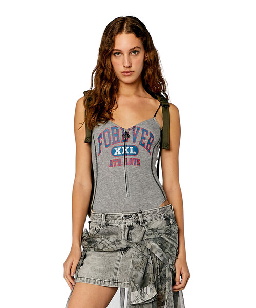 DIESEL(ディーゼル)の「レディース ボディスーツ T-LYE(キャミソール・レディース・グレー・LARGE/MEDIUM/SMALL/X-SMALL)」の8枚目の写真