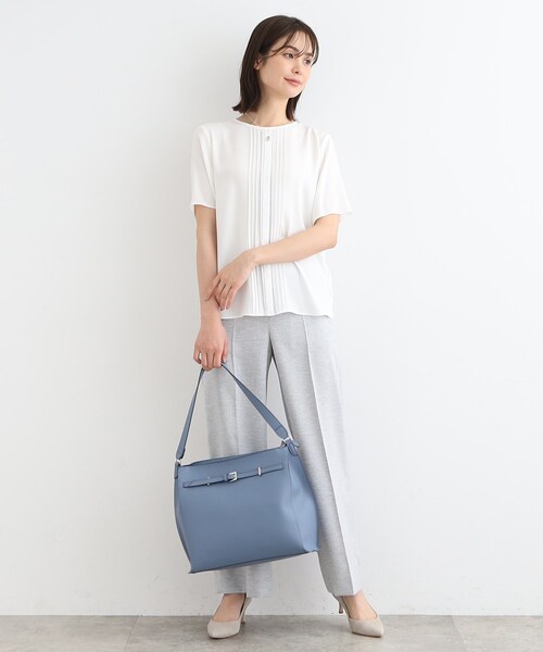 タグ付き✨洗える UVケア インディヴィ セットアップ 大きいサイズ 19号 洗える／UVケア／SETUP可能】ノーカラージャケット（ノーカラー