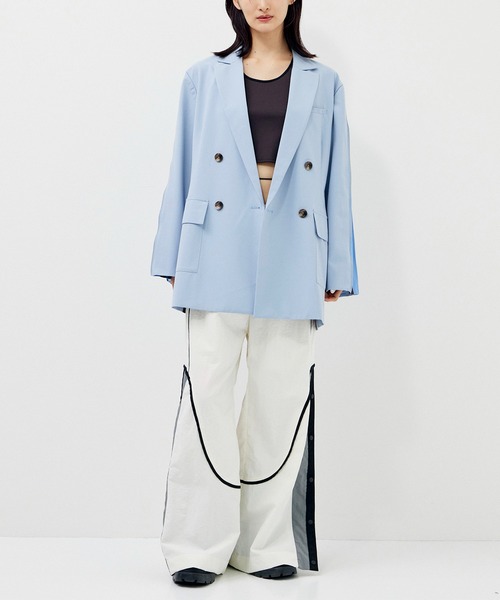 CITY TOKYO(シティトウキョウ)の「【UVカット】【手洗い可能】【撥水機能】アクティブカーブデザインワイドストレートパンツ(その他パンツ・レディース・オフホワイト/ブラック・1/2)」の21枚目の写真